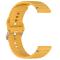  Klockarmband 20 mm Silikon Wave Design Gul