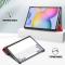  Galaxy Tab S7 FE/S7 Plus/S8 Plus Tri-Fold Läder Fodral Röd