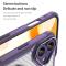 iPhone 16 Plus Skal Hybrid Kolfiber Textur MagSafe Lila