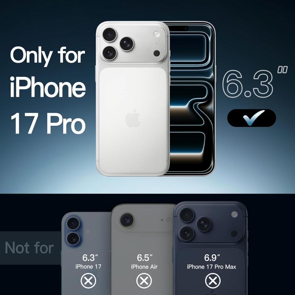  iPhone 17 Pro MagSafe Skal Transparent - Premium