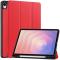  Samsung Galaxy Tab S11 Fodral Tri-Fold Läder Röd