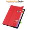  Samsung Galaxy Tab S11 Fodral Tri-Fold Läder Röd