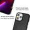 iPhone 15 Pro Max Skal Läder Belagt Svart