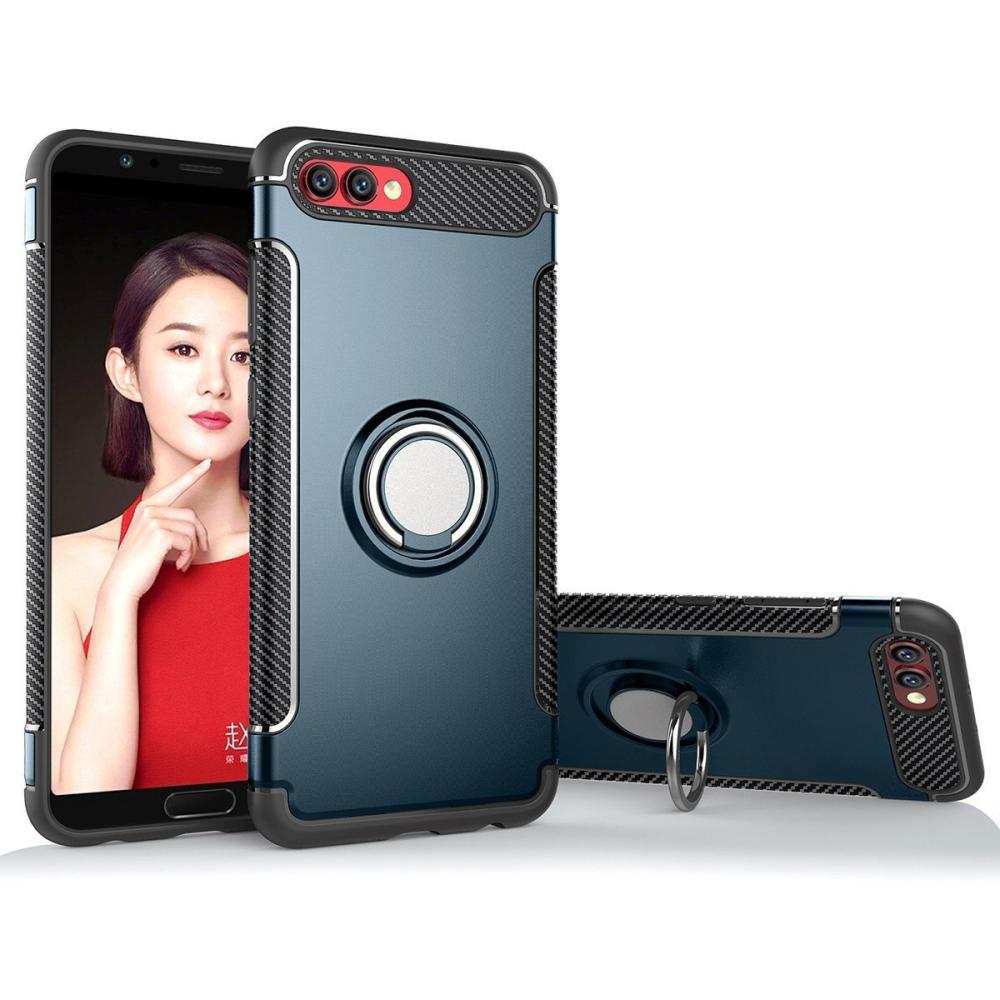  Huawei Honor 10 - Armour Ring Skal - Navyblue