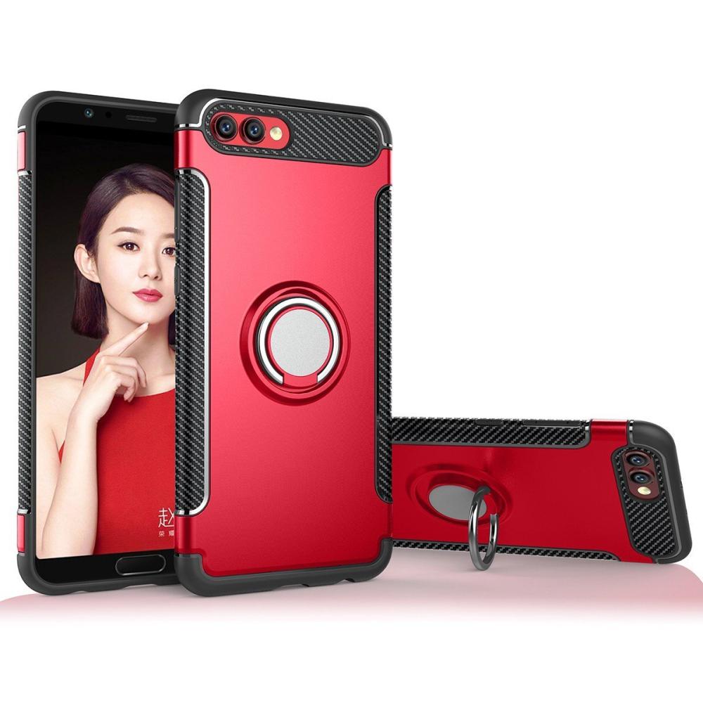 Huawei Honor 10 - Armour Ring Skal - Röd