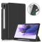  Galaxy Tab S7 FE/S7 Plus/S8 Plus Tri-Fold Fodral Med Pennhållare Svart