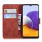  Samsung Galaxy A22 5G - Solid Läder Fodral - Brun