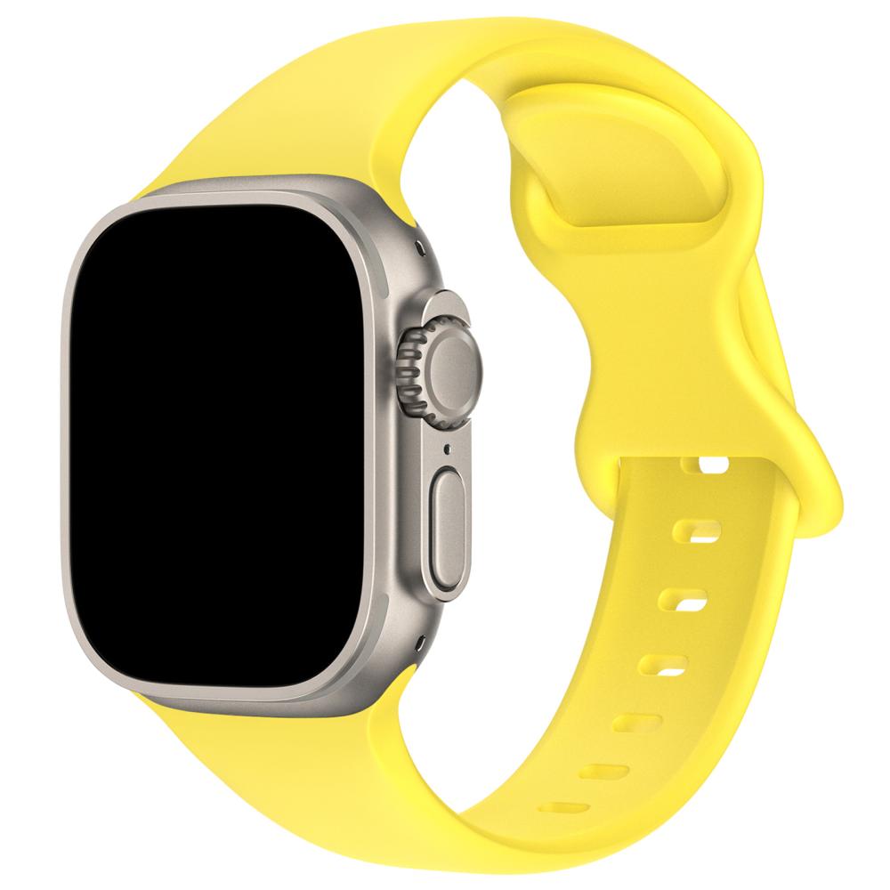 ColorPop Silikon Armband Butterfly Apple Watch 42/44/45/46/49 mm (M/L) Gul