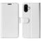  iPhone 16 Fodral Läder Crazy Horse Vit