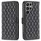  Samsung Galaxy S25 Ultra Fodral Diamond Läder Svart
