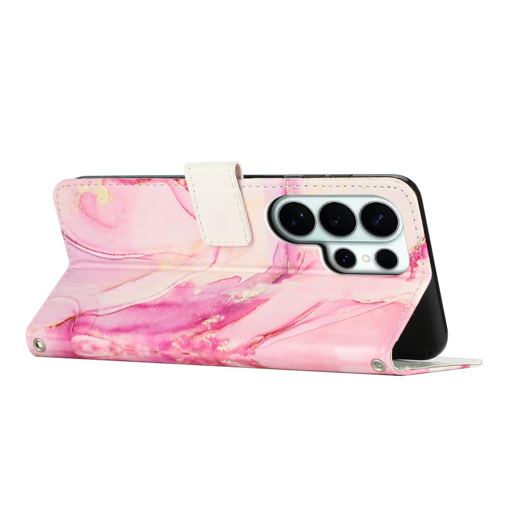  Samsung Galaxy S26 Ultra Fodral Läder Marmor Roséguld