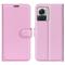  Motorola Edge 30 Ultra 5G Fodral Litchi Läder Ljus Rosa