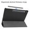  Galaxy Tab S10 Plus/S9 Plus/S9 FE Plus Fodral Tri-Fold Svart