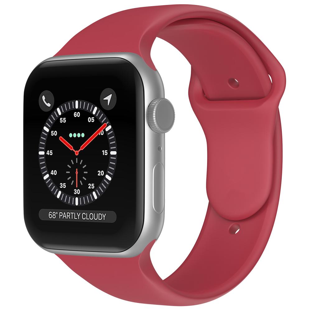 ColorPop Apple Watch 42/44/45/46/49 mm Silikon Armband (M/L) Crimson