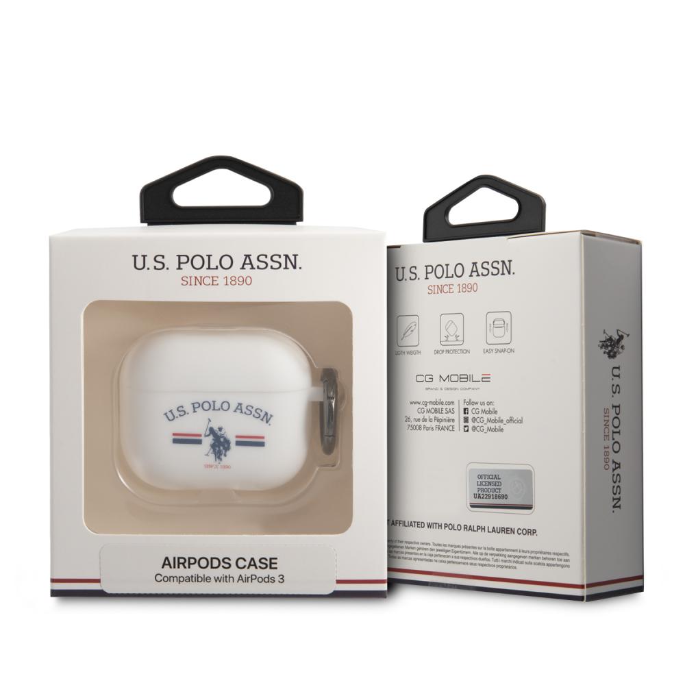 U.S Polo U.S. Polo Horses Flag AirPods 3 Fodral Vit