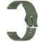  Klockarmband 20 mm Silikon Wave Design Militär Grön
