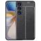  Samsung Galaxy S25 Plus Skal Litchi Textur Svart