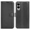  Samsung Galaxy S25 Edge Fodral Litchi Läder Svart