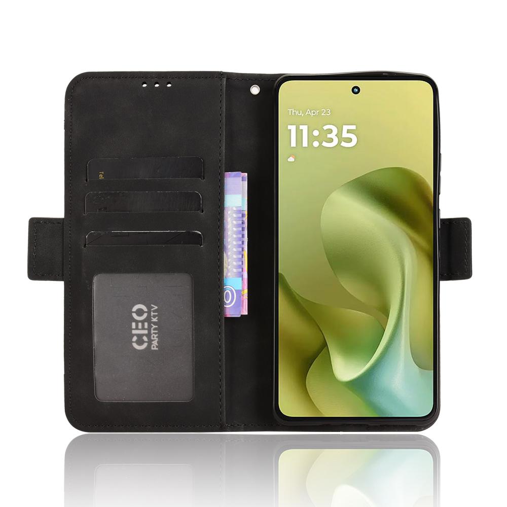  Motorola Moto G86 Power 5G Fodral Med Avtagbart Kortfack Svart