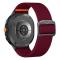  Galaxy Watch 8 46/44/40 mm Armband Justerbart Nylon Vinröd