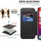  iPhone 16 Pro Max Fodral MagSafe Flip Läder RFID Svart