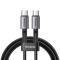 MCDODO Mcdodo 1.5m 60W PD USB-C - USB-C Snabbladdningskabel Svart