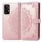  Samsung Galaxy A52 / A52s - Mandala Läder Fodral - Roséguld
