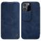 NILLKIN iPhone 13 Pro Max - NILLKIN Qin CamShield Läder Fodral - Blå