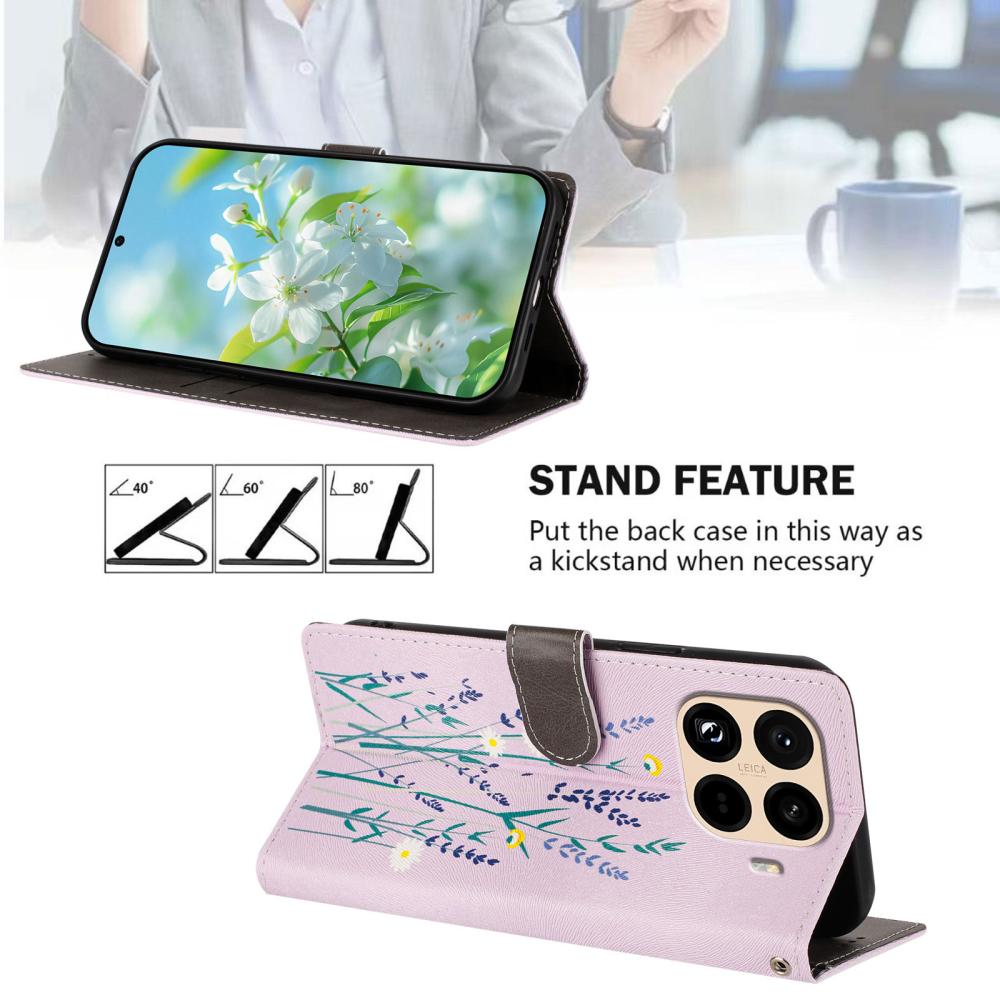  Xiaomi 15T Pro Fodral Med Tryck Lavendel Lila