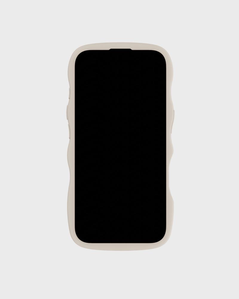 holdit holdit iPhone 16 Skal Wavy Light Beige/Transparent
