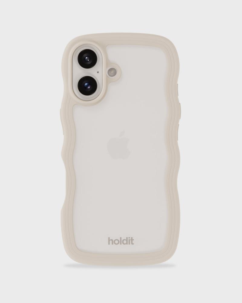 holdit holdit iPhone 16 Plus Skal Wavy Light Beige/Transparent