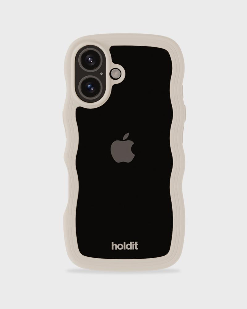 holdit holdit iPhone 16 Plus Skal Wavy Light Beige/Transparent
