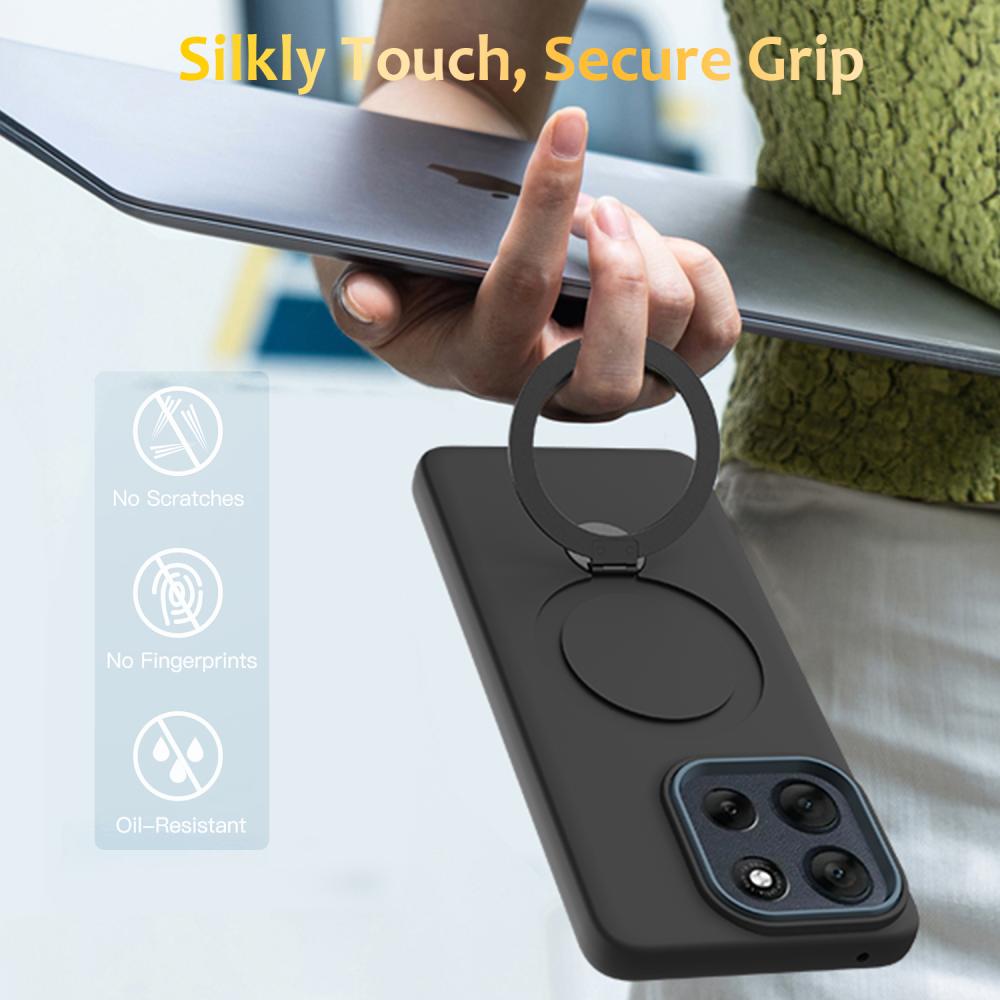  Motorola Moto G15/G15 Power Skal MagSafe Kickstand Hybrid Svart