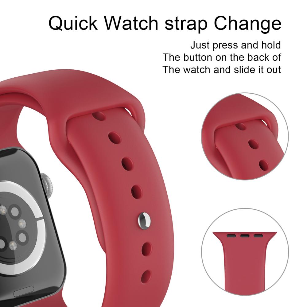 ColorPop Apple Watch 38/40/41/42 mm Silikon Armband (S/M) Crimson