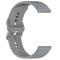  Klockarmband 20 mm Silikon Wave Design Mörk Grå