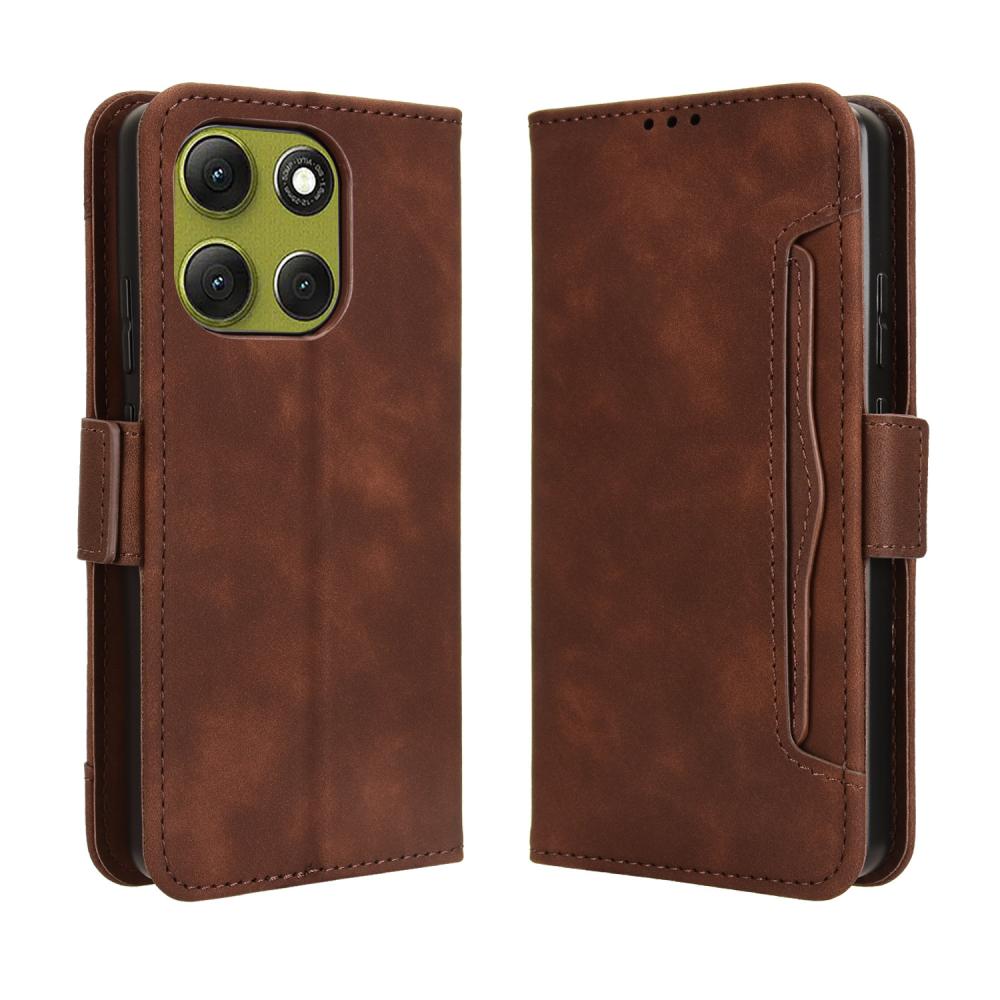  Motorola Moto G86 Power 5G Fodral Med Avtagbart Kortfack Brun