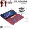  Samsung Galaxy S25 Ultra Fodral Läder RFID Röd