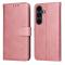  Samsung Galaxy S25 FE Plånboksfodral Läder Roséguld