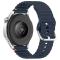  Klockarmband 20 mm Silikon Wave Design Mörk Blå