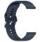  Klockarmband 20 mm Silikon Wave Design Mörk Blå