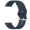  Klockarmband 20 mm Silikon Wave Design Mörk Blå