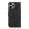  iPhone 15 Pro Fodral Läder Solid Svart