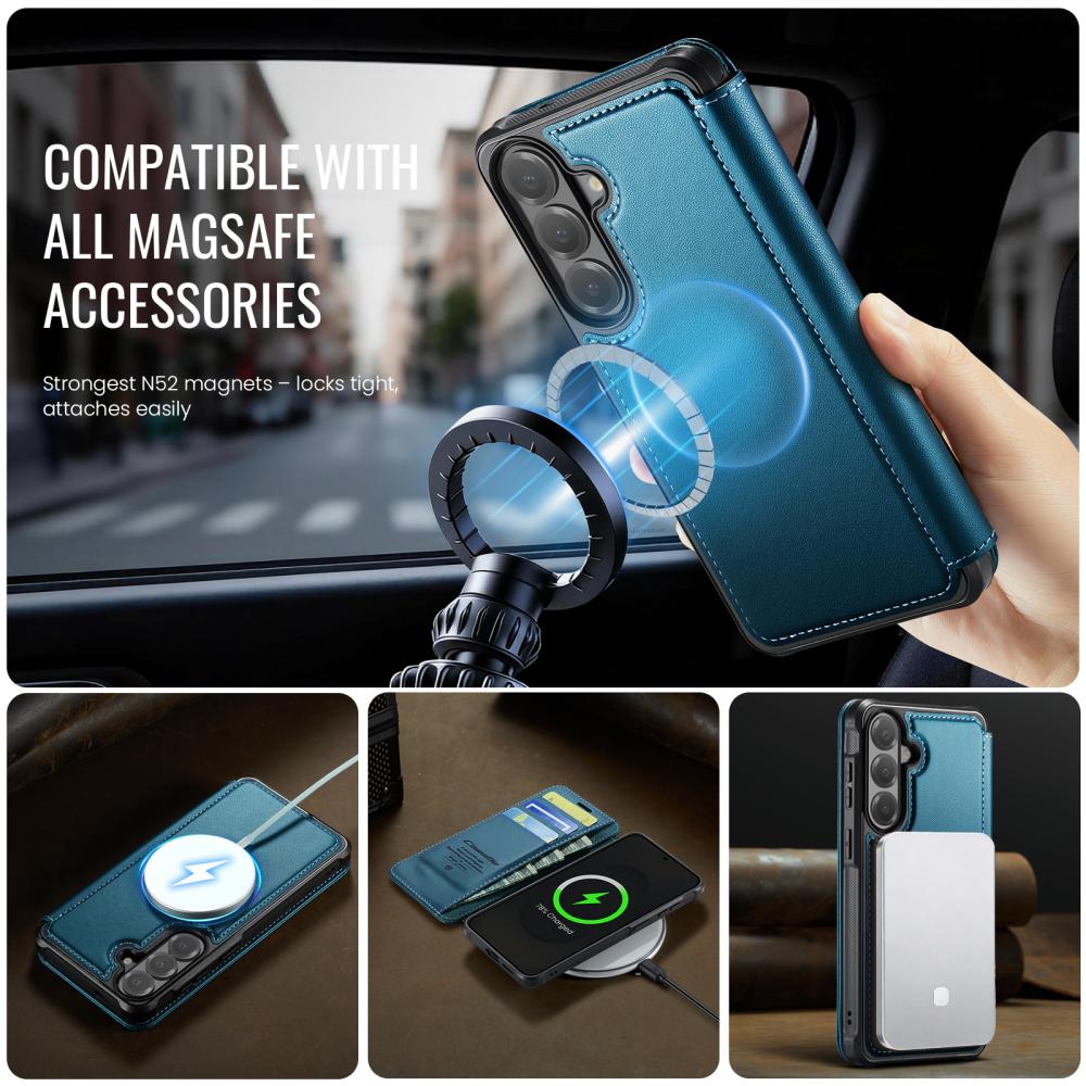 CASEME CASEME Samsung Galaxy S26 Skal RFID Plånbok Blå