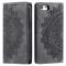  iPhone 17e / 16e Fodral Flip Mandala Läder Grå