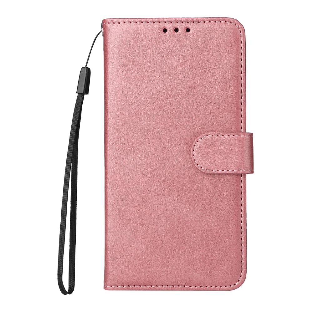  Samsung Galaxy S25 FE Plånboksfodral Läder Roséguld