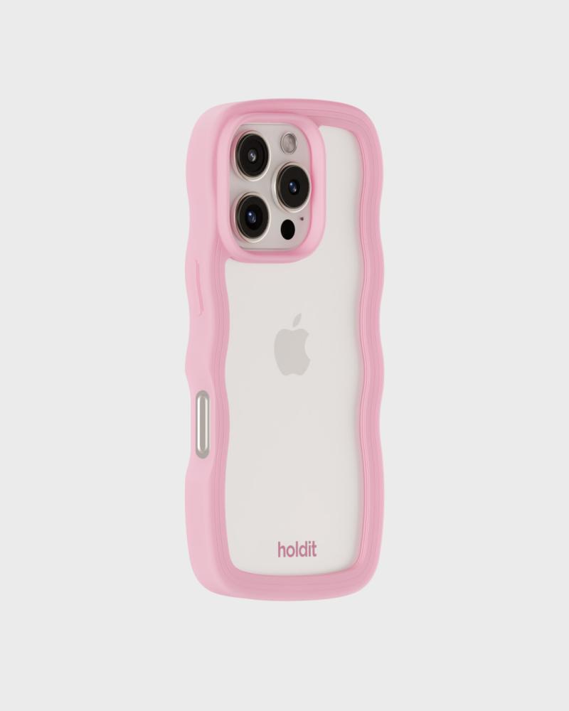 holdit holdit iPhone 16 Pro Skal Wavy Pink/Transparent