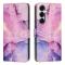  Samsung Galaxy S26 Plus Fodral Läder Marmor Lila