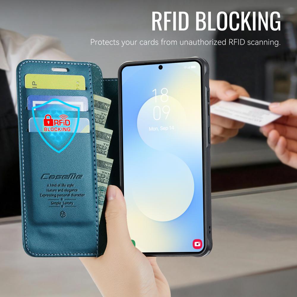 CASEME CASEME Samsung Galaxy S26 Skal RFID Plånbok Blå