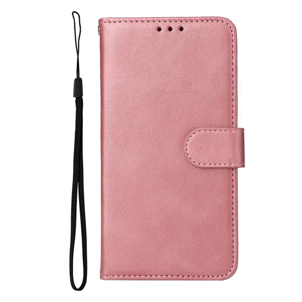  Samsung Galaxy S25 FE Plånboksfodral Läder Roséguld