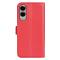  Samsung Galaxy S25 Edge Fodral Litchi Läder Röd